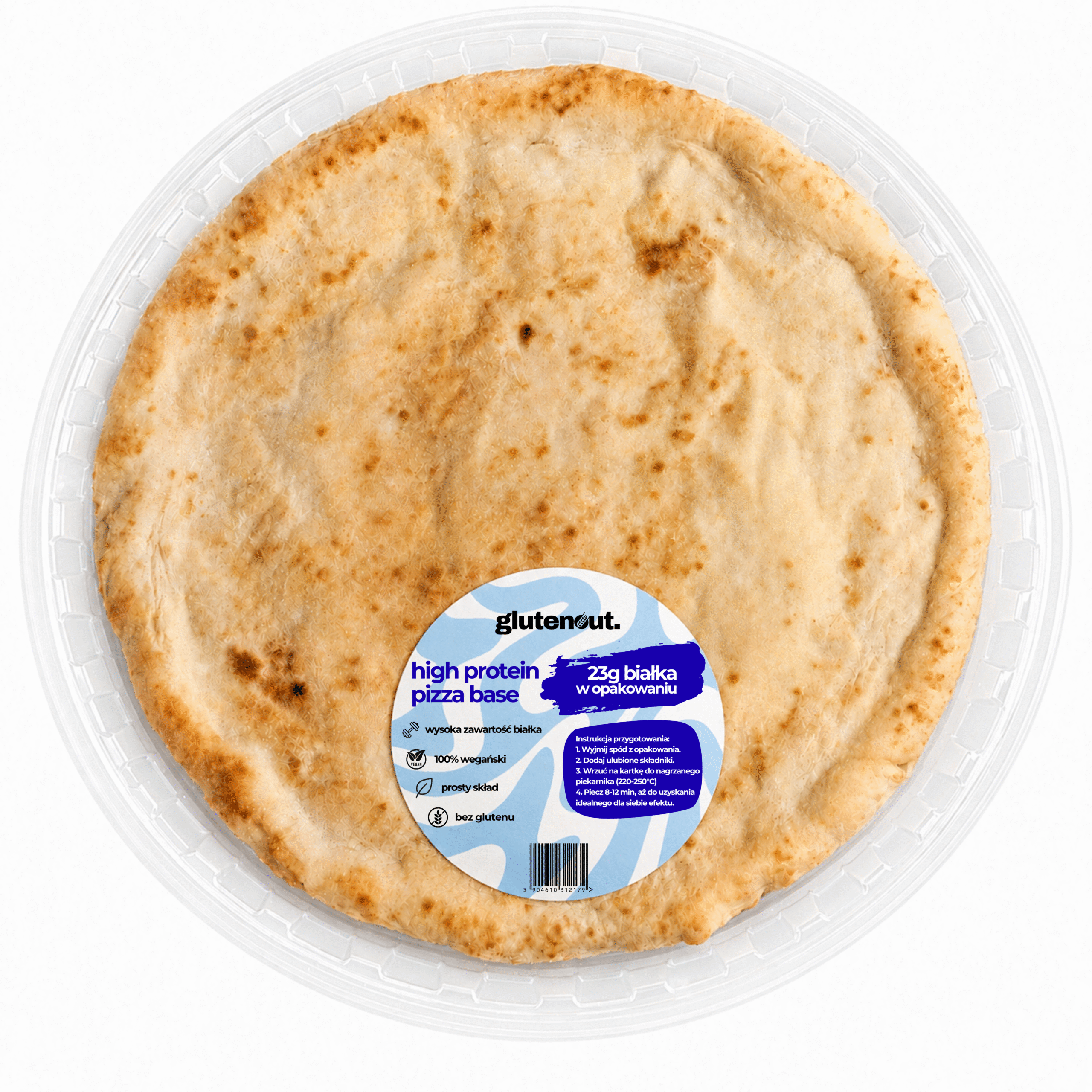 Proteinowy spód do pizzy bezglutenowy – 23 g białka w opakowaniu